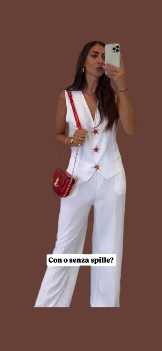 312694 set gilet , pantalone